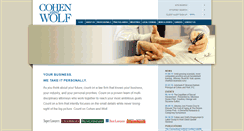 Desktop Screenshot of cohenandwolf.com